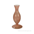 colored ribbed mini glass bud vase